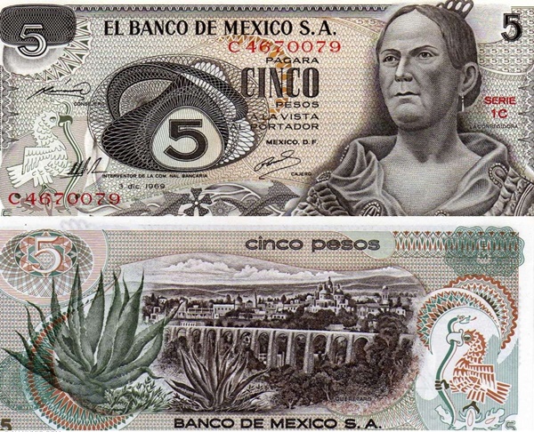 1969-1972 Issue - 5 Pesos