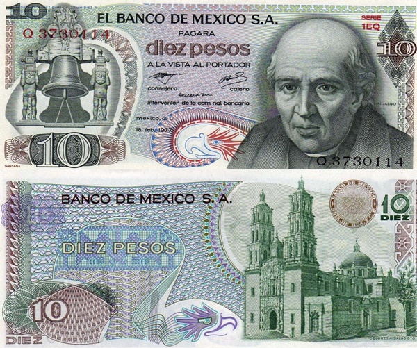 1969-1977 Issue - 10 Pesos