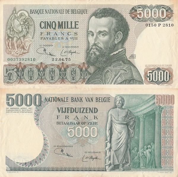 Emisiunea 1971-1977 - 5000 Franci