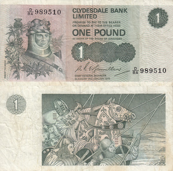 1971-1981 Issue - 1 Pound (Clydesdale Bank Limited)