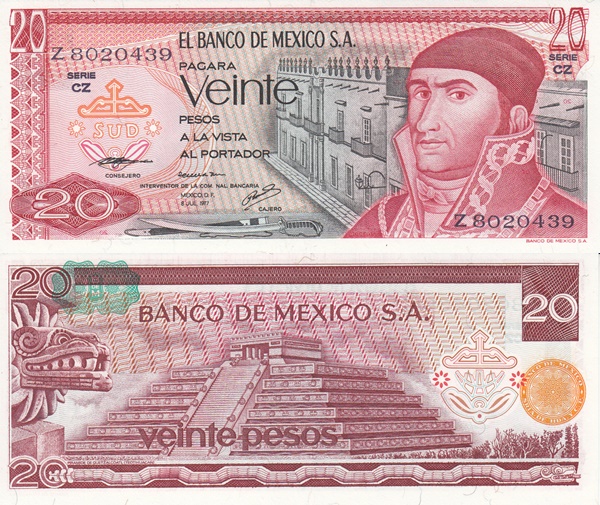 1972-1977 Issue - 20 Pesos