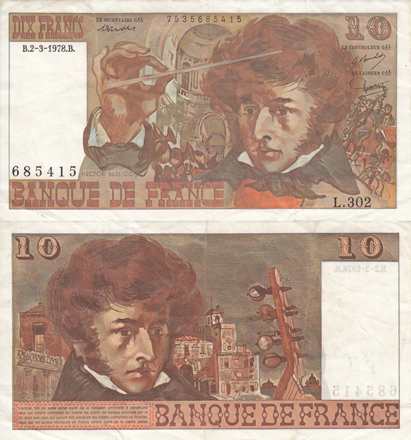 Emisiunea 1972-1978 - 10 Franci