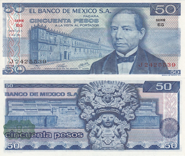 Emisiunea 1973-1978 - 50 Pesos