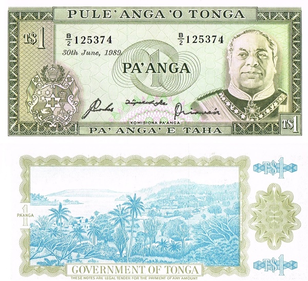 Emisiunea 1973-1989 - 1 Pa'anga