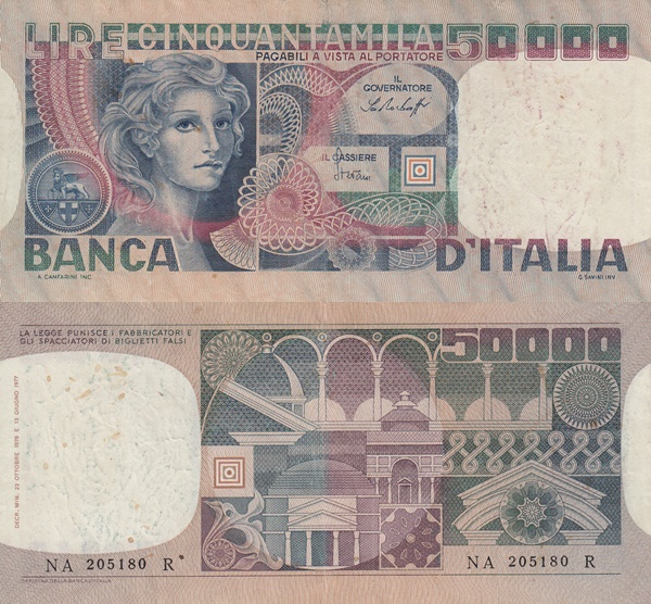 Emisiunea 1976-1984 - 50000 Lire