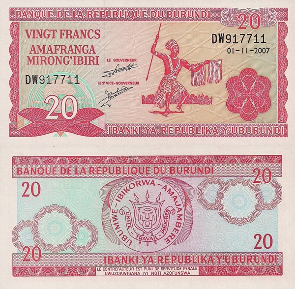 1977-2007 Issue - 20 Francs