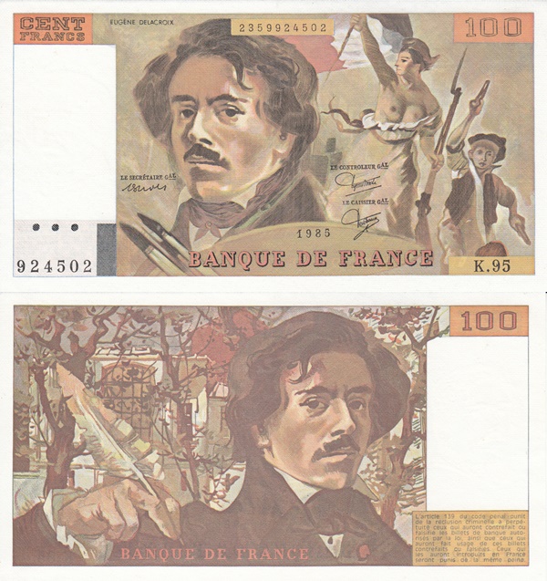 Emisiunea 1978-1995 - 100 Franci