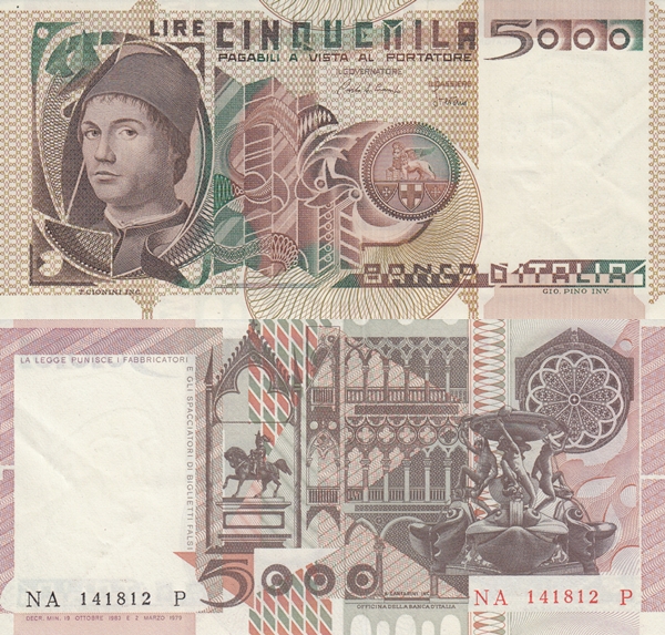 1979-1983 Issue - 5000 Lire