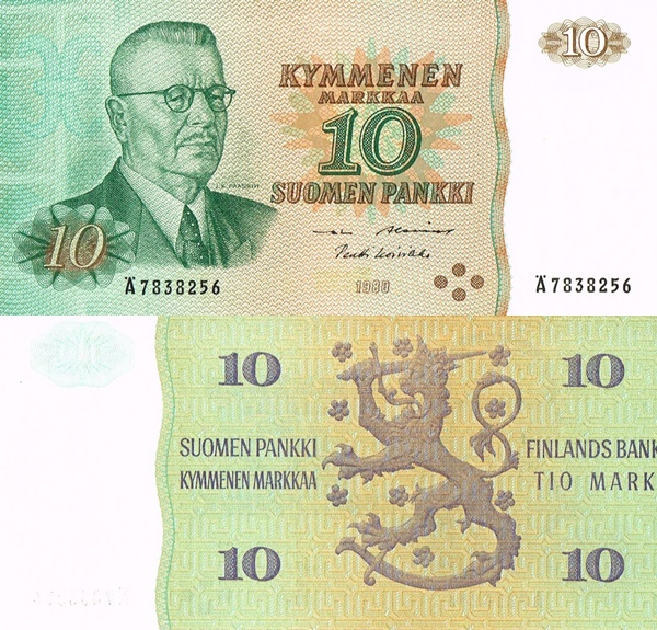 1980 Issue - 10 Markkaa