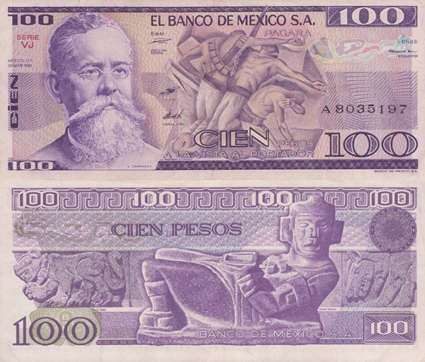 Emisiunea 1981-1982 - 100 Pesos