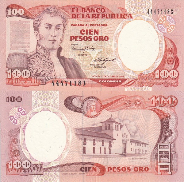 Emisiunea 1983-1991 - 100 Pesos Oro