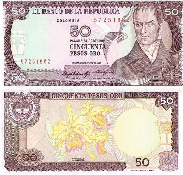 Emisiunea 1984-1986 - 50 Peso Oro