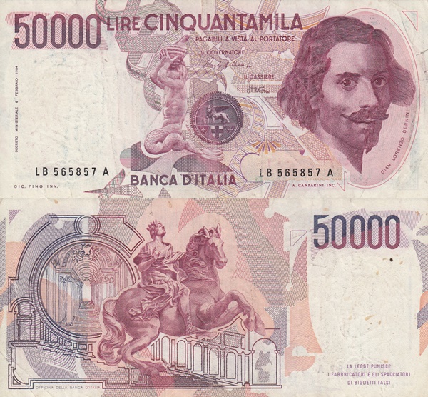 Emisiunea 1984 (Banca Italiei - Banca d'Italia: Decreto Ministeriale 06.02.1984)