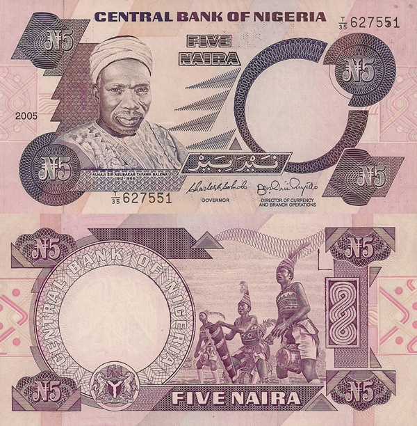 Emisiunea 1984- ND, 2001-2005 - 5 Naira