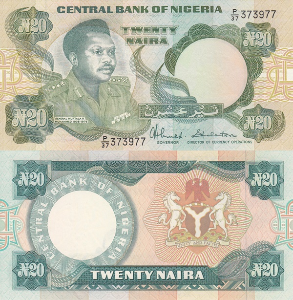 Emisiunea 1984- ND, 2001-2006 - 20 Naira