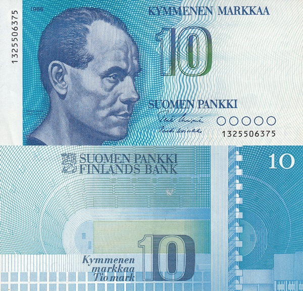 1986 Issue - 10 Markkaa / Mark