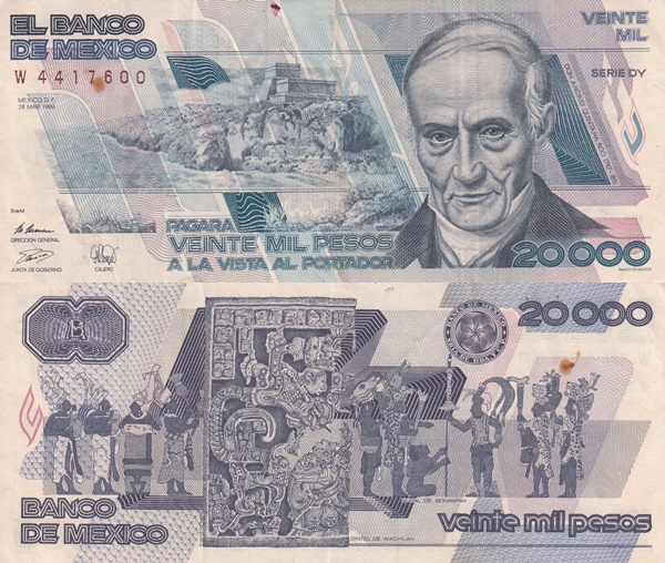 Emisiunea 1988-1989 - 20 000 Pesos