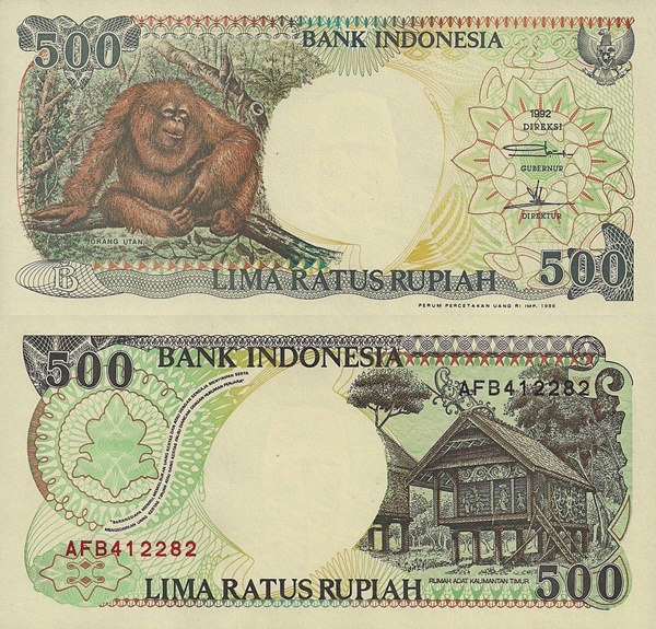 1992-1999 Issue - 500 Rupiah