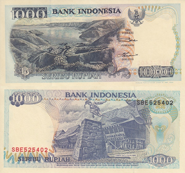 Emisiunea 1992-2000 - 1000 Rupiah