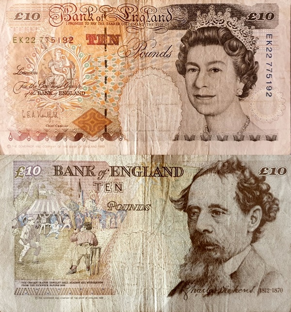 ©1993 (1993-2000) Issue - 10 Pounds (Bank of England)