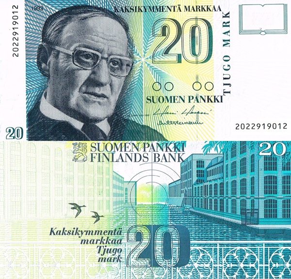 1993 Issue - 20 Markkaa