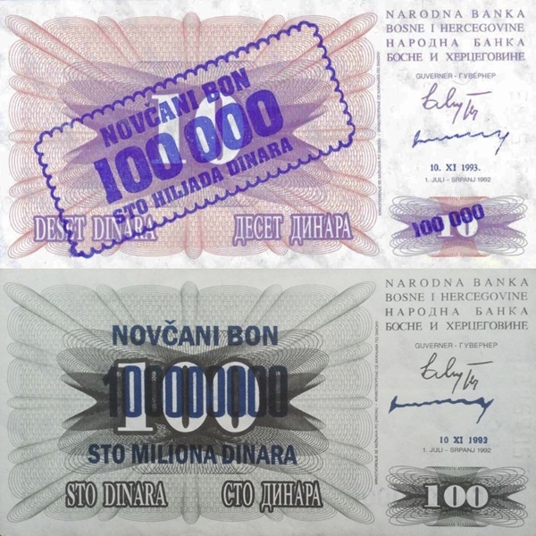 1993 "Novcani Bon" Emergency Issue