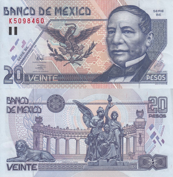 Emisiunea 1994-1999 - 20 Pesos