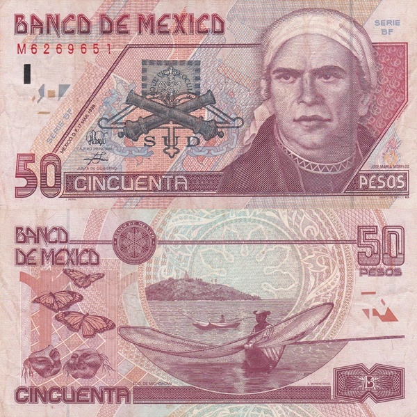 1994-1999 Issue - 50 Pesos