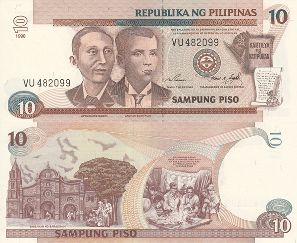 1997-2001 Issue - 10 Piso