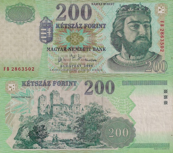 Emisiunile 1998, 2001-2007 - 200 Forint