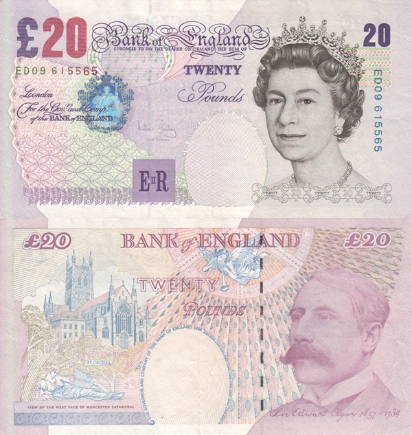 Emisiunea ©1999 (1999-2004) - 20 Pounds (Bank of England)