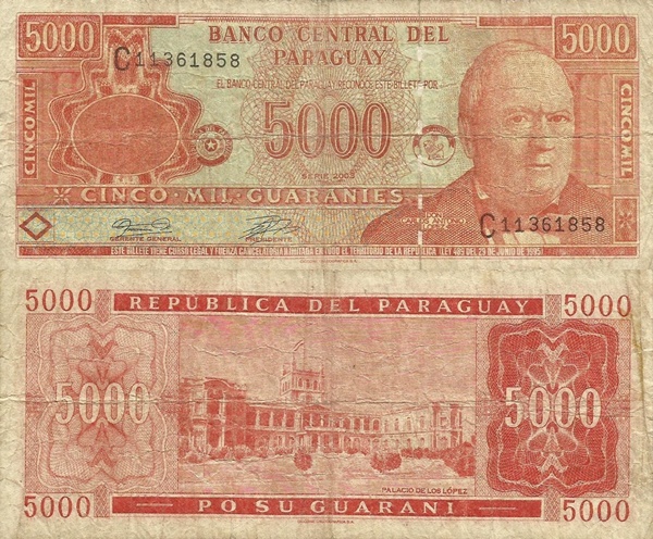 2000; 2003 Issue - 5000 Guaraníes