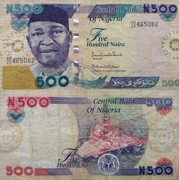 Emisiunea 2001-2015 - 500 Naira