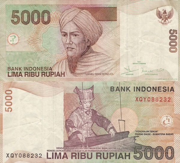 Emisiunea 2001-2016 - 5000 Rupiah