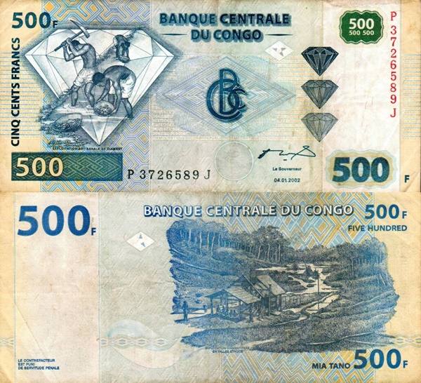 Emisiunea 2002 (04. 01.); 2013 (30. 06.) - 500 Franci