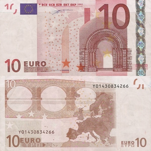 2002 Issue - 10 Euro (Signature  Willem F. Duisenberg)