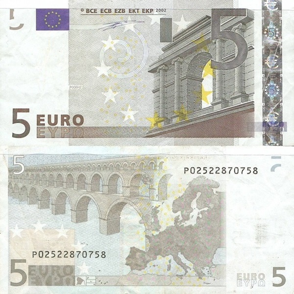 Emisiunea 2002 - 5 Euro (Semnătură Willem F. Duisenberg)