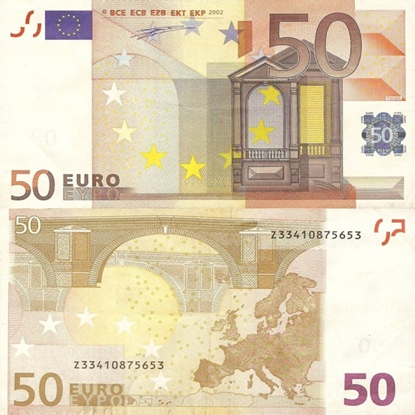 Emisiunea 2002 - 50 Euro (Semnătură Willem F. Duisenberg)