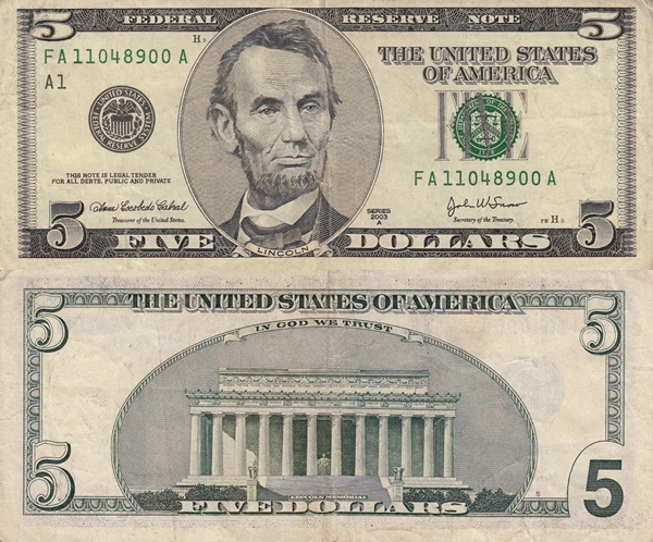 Emisiunea 2003 - 5 Dolari