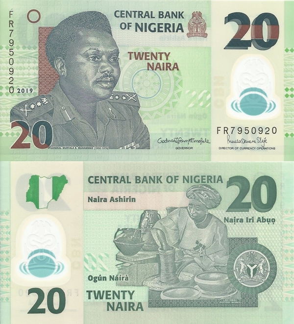 2006-2022 Issue - 20 Naira (Polymer)