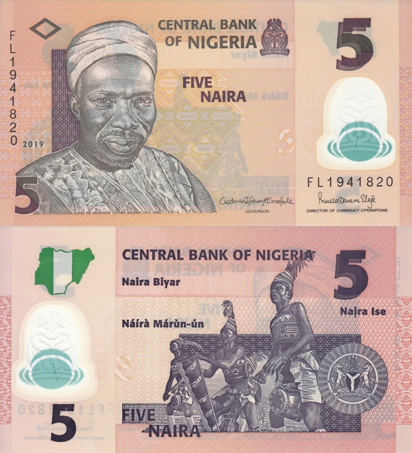 2009-2020 Issue - 5 Naira (Polymer)