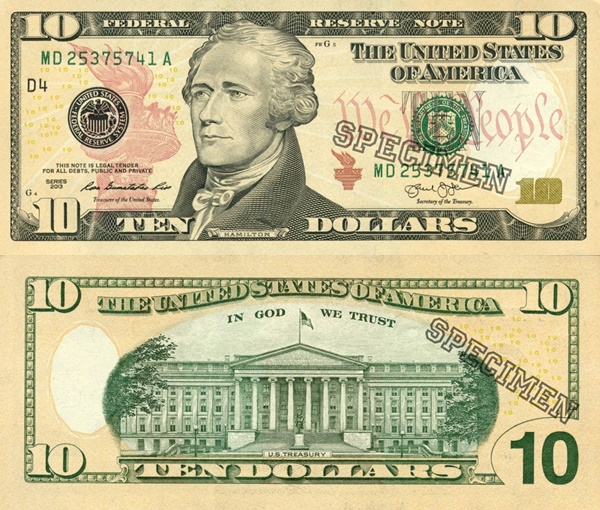 Banknotes Catalog - List of banknotes for 2013 Issue - 10 Dollars ...