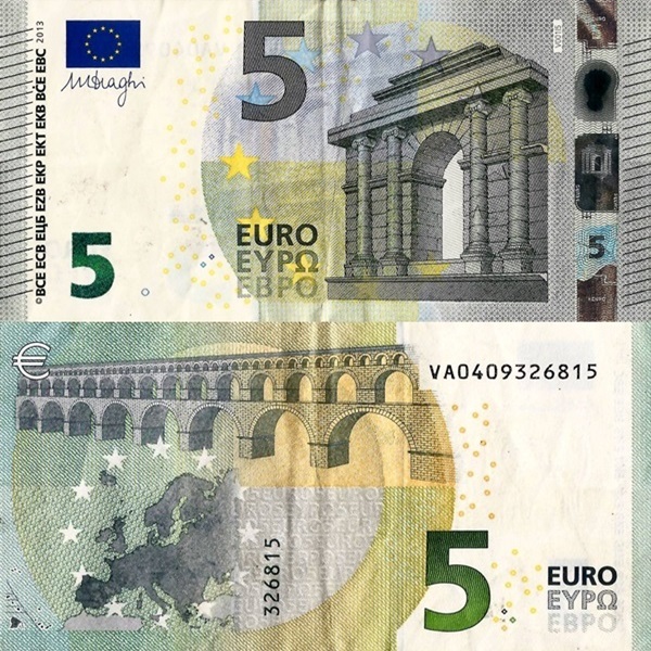 Emisiunea 2013 - 5 Euro (Semnătură Mario Draghi)