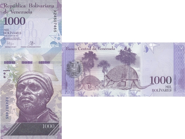 2016-2017 Issue - 1000 Bolivares