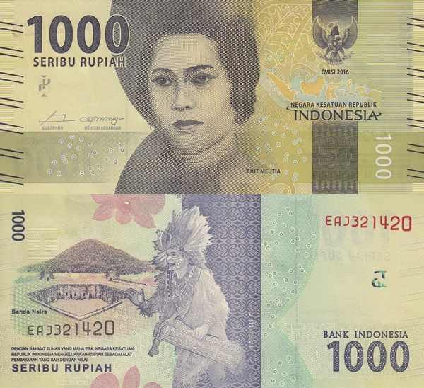 Emisiunea 2016- - 1000 Rupiah