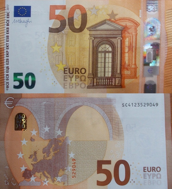 Emisiunea 2017 - 50 Euro (Semnătură Mario Draghi)