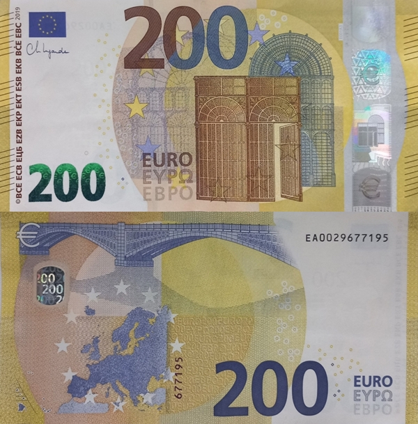 Emisiunea 2019 - 200 Euro (Semnătură Christine Lagarde)