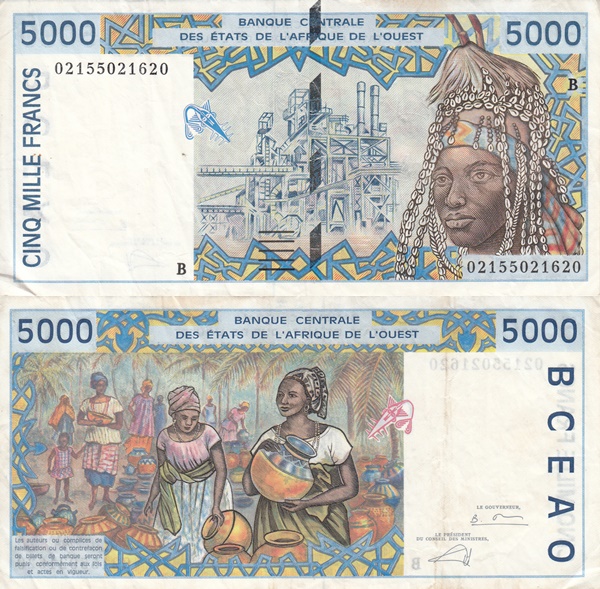 Benin (B) - 1992-2003 Issue - 5000 Francs