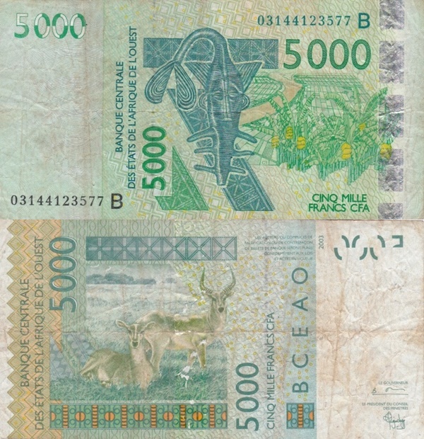 Benin (B) - Emisiunea 2003 - 5000 Franci