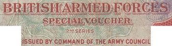 British Armed Forces, Special Vouchers - 2nd Series - 1948 Issue